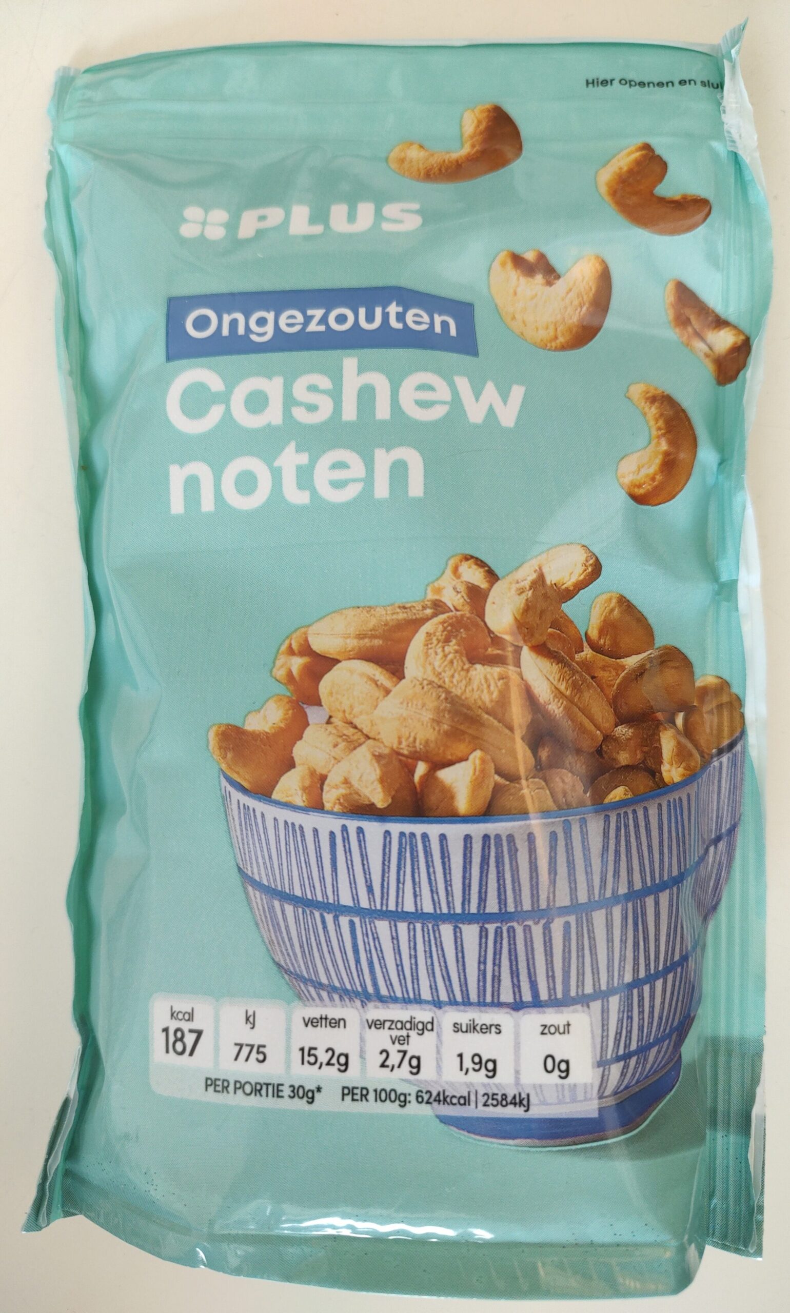ongezouten cashewnoten